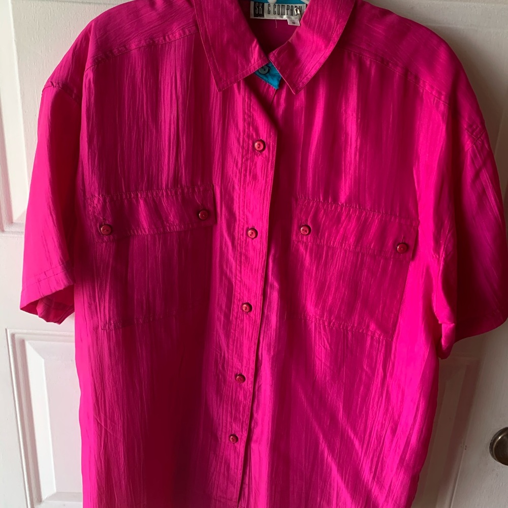 SK & Company Vintage Pink Blouse & Skirt Vintage